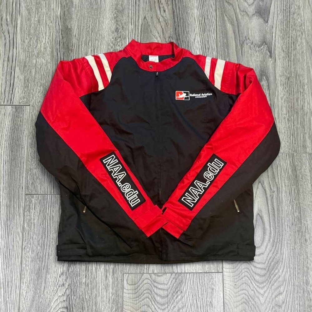 National Aviation Academy Workwear Bomber Jacket Large Embroidered Patch NAA.edu